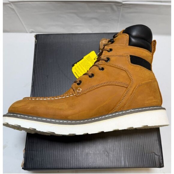Sureway Mens Moc Toe Waterproof Work Boots Light Brown Size 13 NEW - Picture 6 of 10